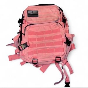 Pink Tactical Backpack with Flag Patch